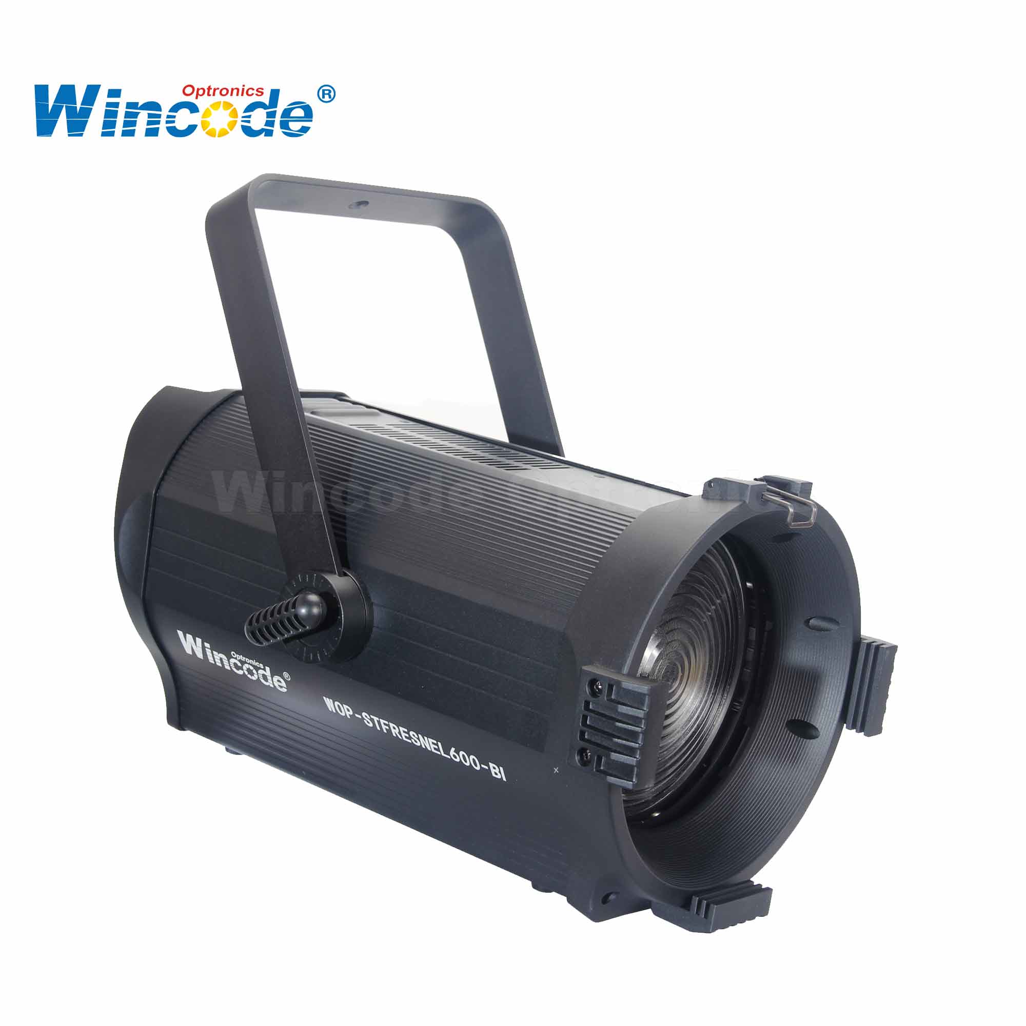 600W Bi-Color LED Fresnel Spotlight, chaud et frais blanc, élevé CRI ristA95, 2700K-6500K, DMX512 / RDM, Zoom automatique 15 ° -55 ° pour le studio et le théâtre