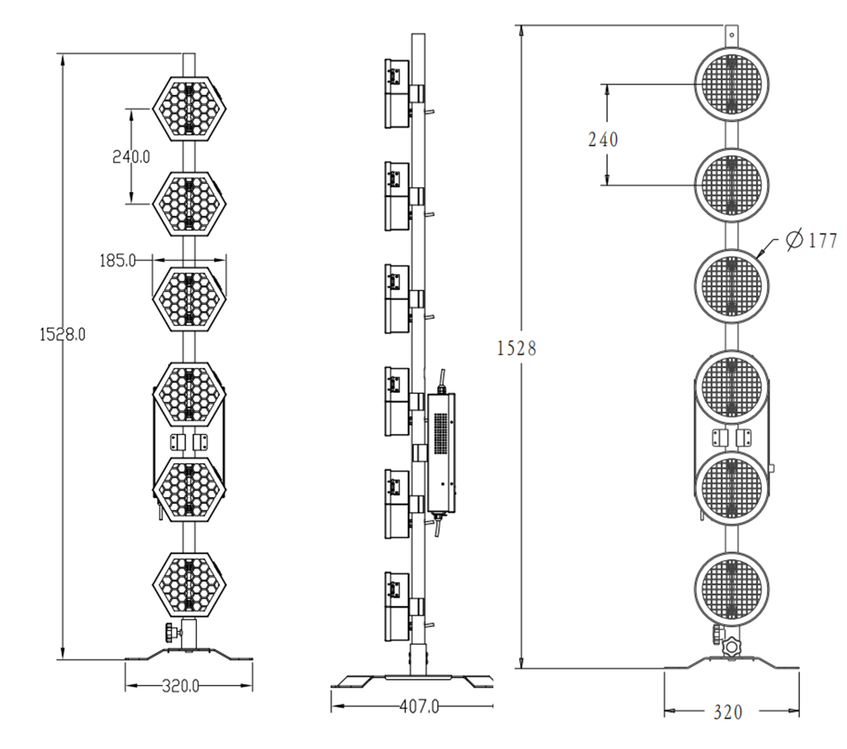 Lumi&egrave;re stroboscopique r&eacute;tro halog&egrave;ne 6 &times; 300 W