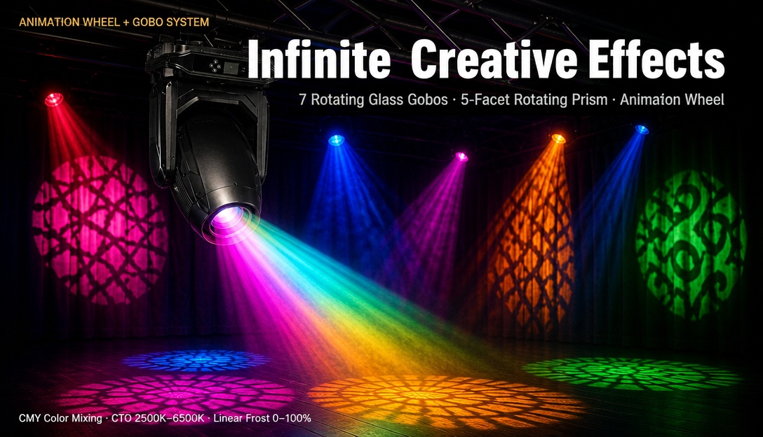 Phare mobile &agrave; charpente LED 1&nbsp;000 W (5) 