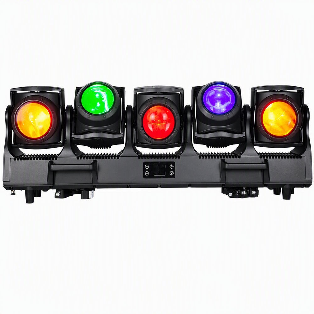 Wincode Lampe mobile à LED multi-têtes AquaVortex TB5 IP65 | 5 × 120 W RVB | Alternative à ACME TORNADO